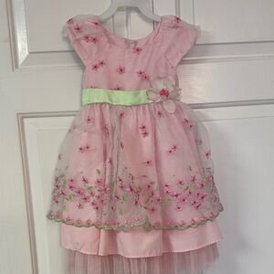 Jona Michelle Pink Dress with Floral Details